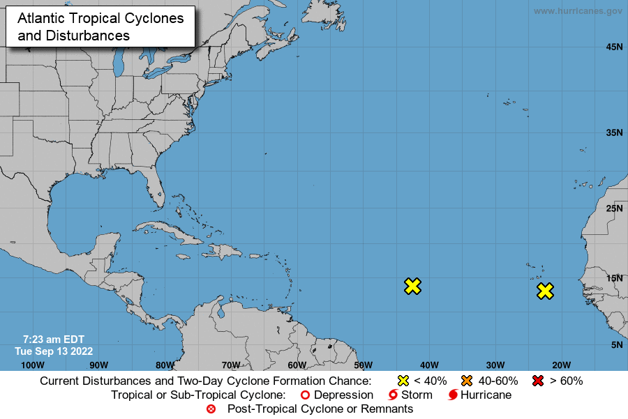 Sistemas que transitan por el Océnao Atlántico podrían convertirse en onda tropical las próximas 48 horas