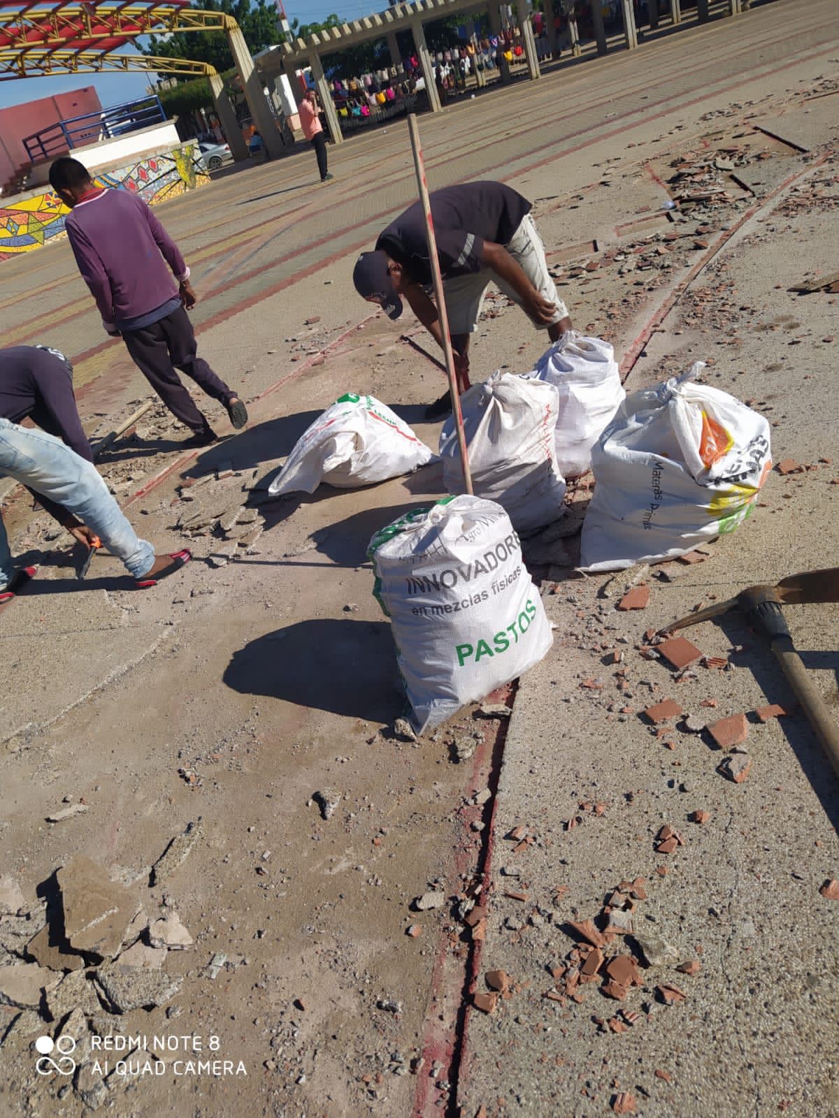 Obras de la Plaza Colombia de Uribia iniciaron el pasado 10 de septiembre