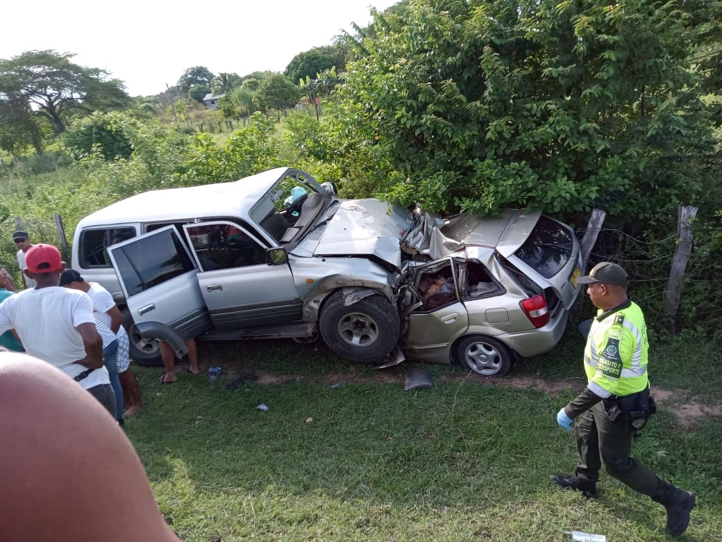 Seis muertos y cinco heridos deja el violento choque registrado en la vía Maicao – Albania