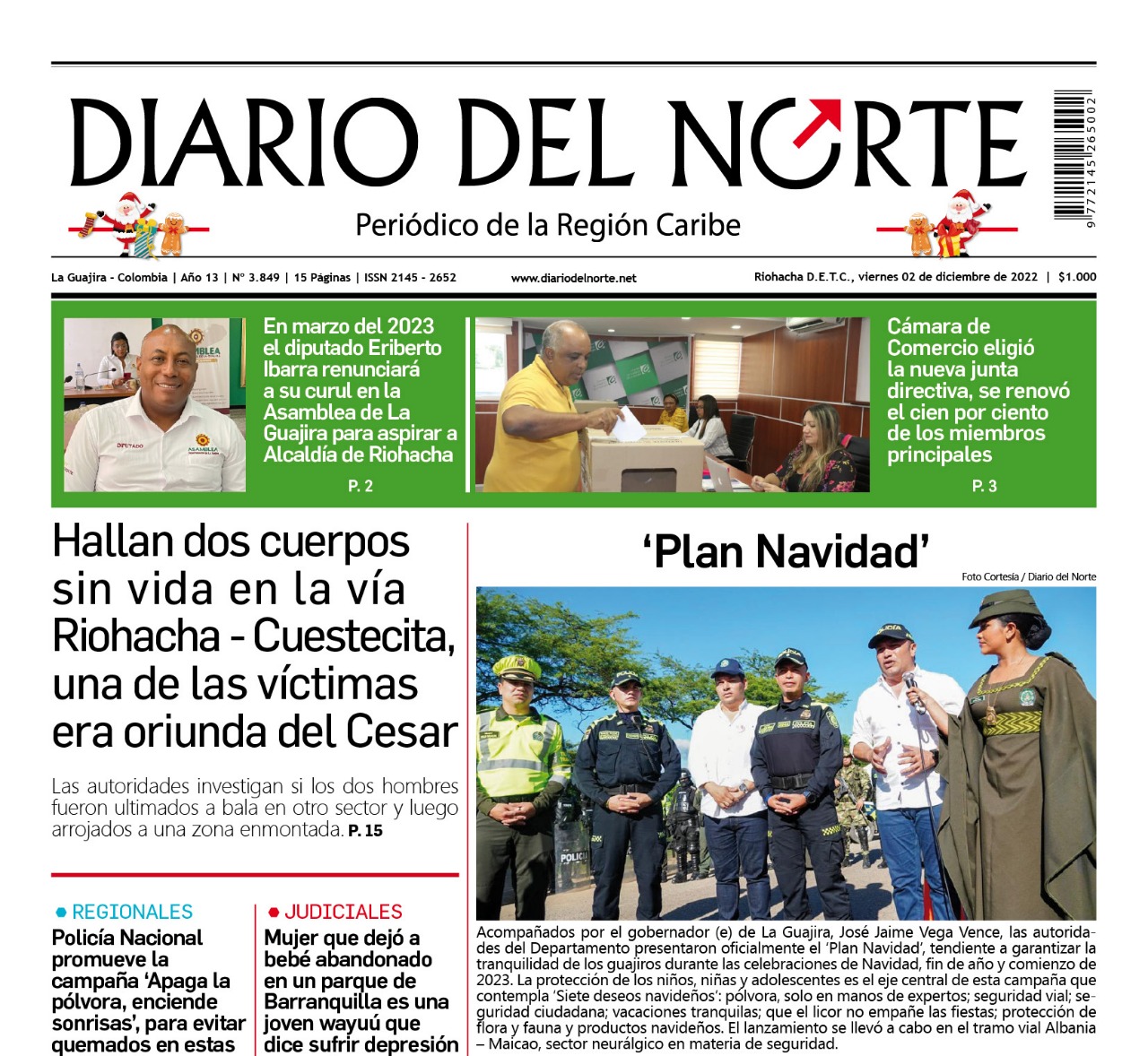 Esta es nuestra edición del viernes 2 de diciembre, de 2022