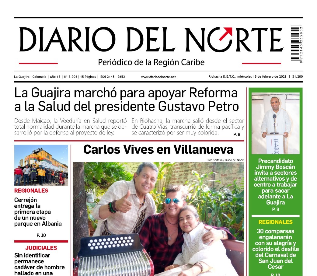 Compartimos nuestra edición de hoy 15 de febrero de 2023.