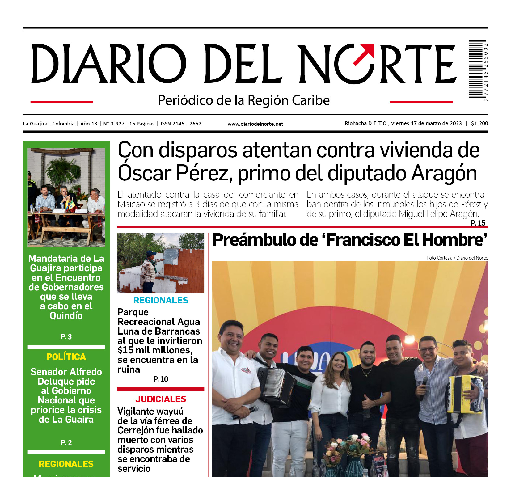 Compartimos nuestra edición de hoy 17 de marzo de 2023.