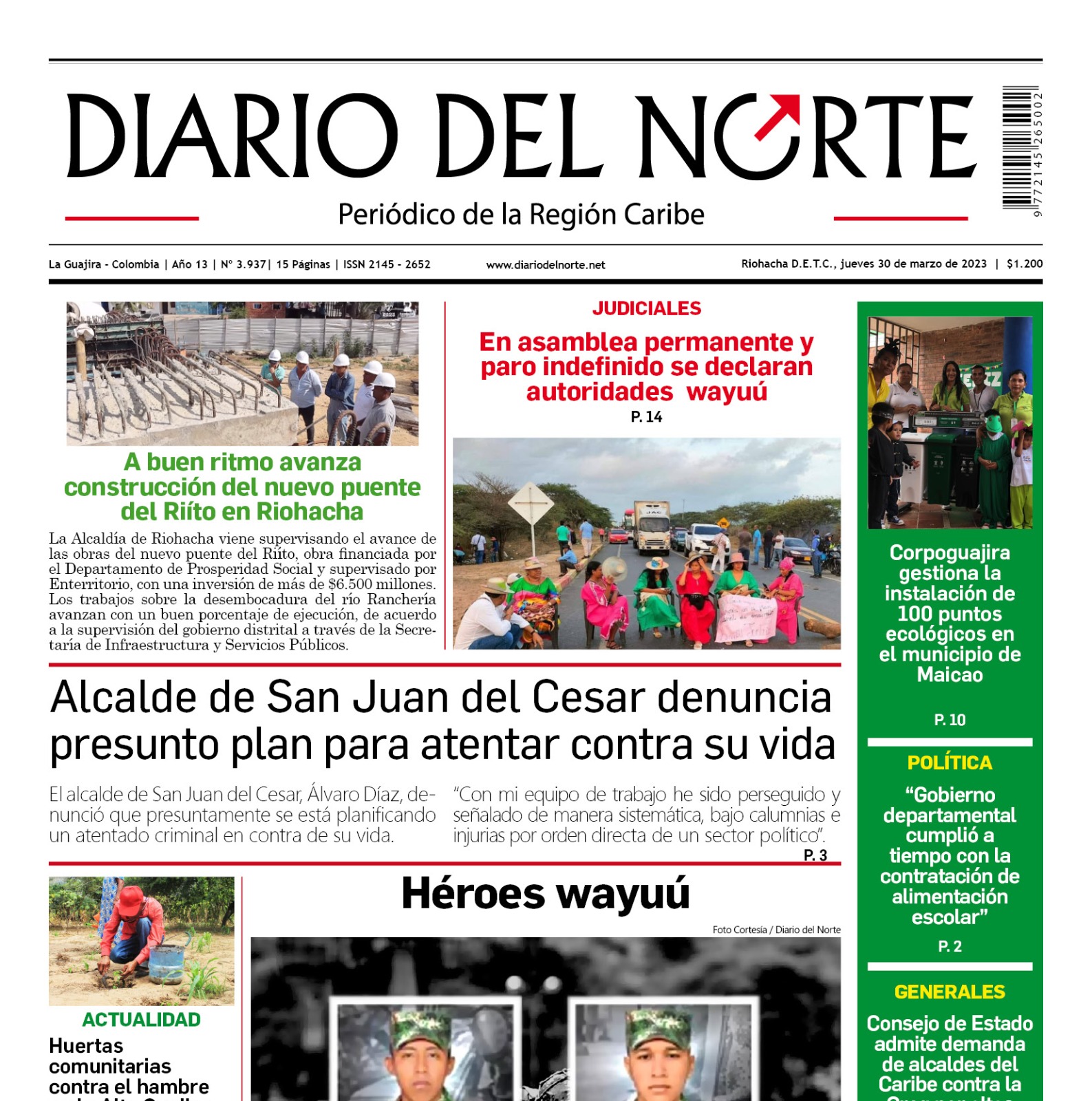 Compartimos nuestra edición de hoy 30 de marzo de 2023.