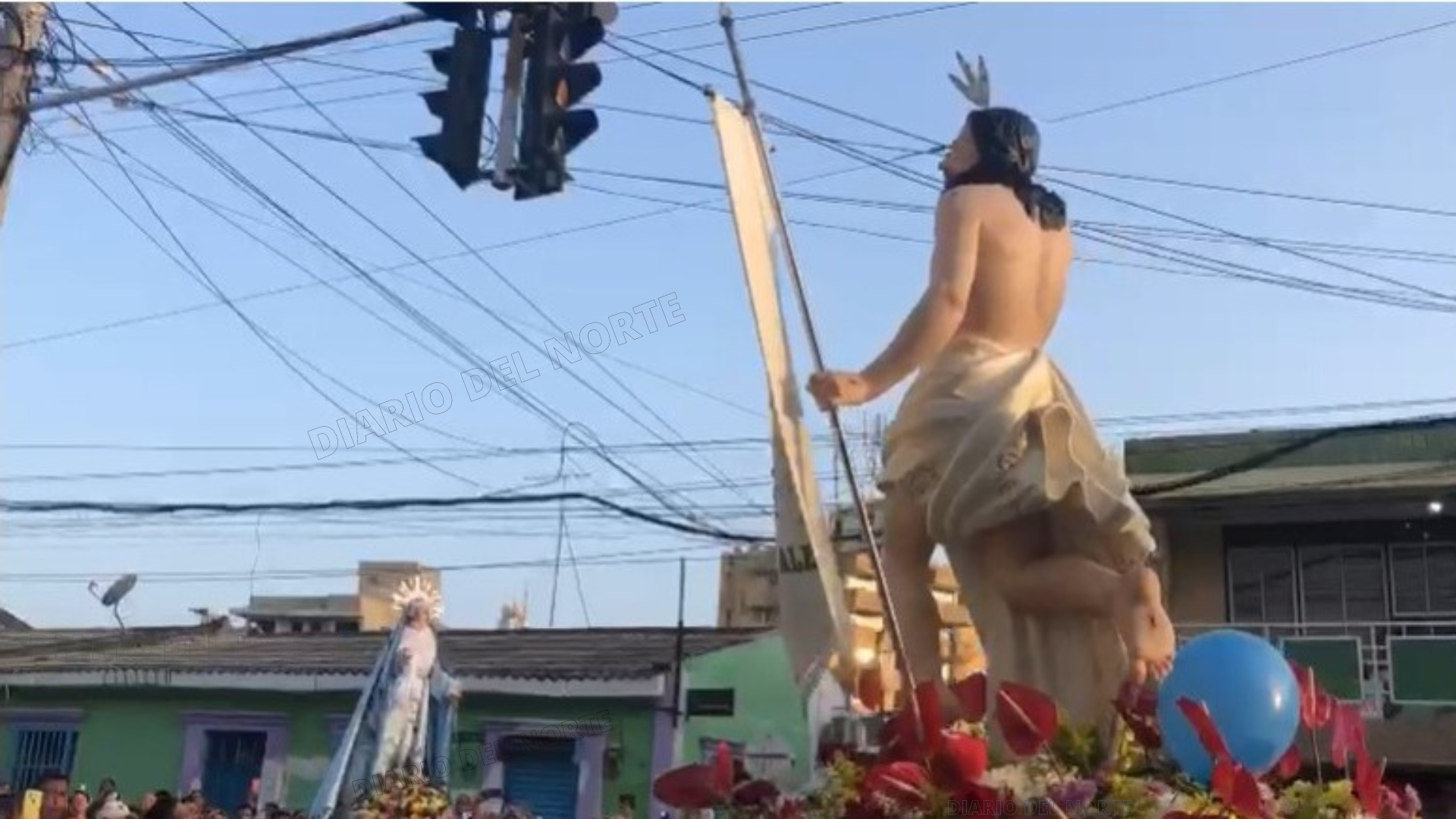 Encuentro de Cristo Resucitado y Virgen María en Riohacha: un evento de fe y tradición en Semana Santa