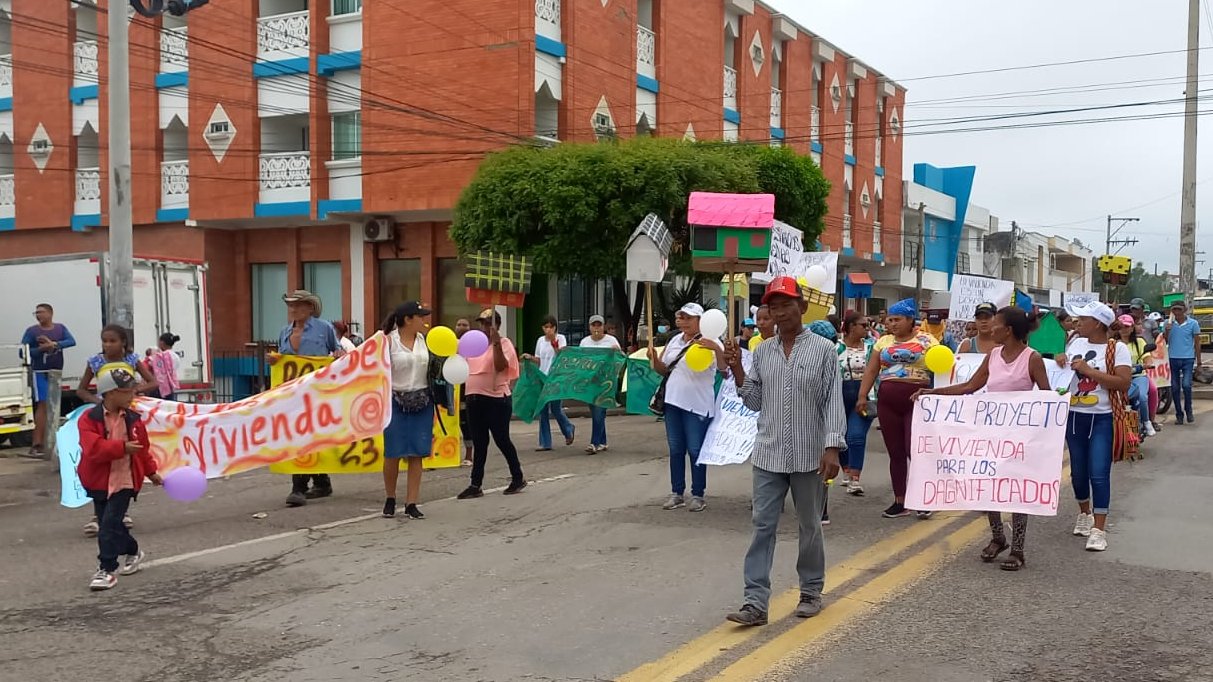 Habitantes de Bosconia exigen al Concejo Municipal aprobar proyecto de vivienda para damnificados