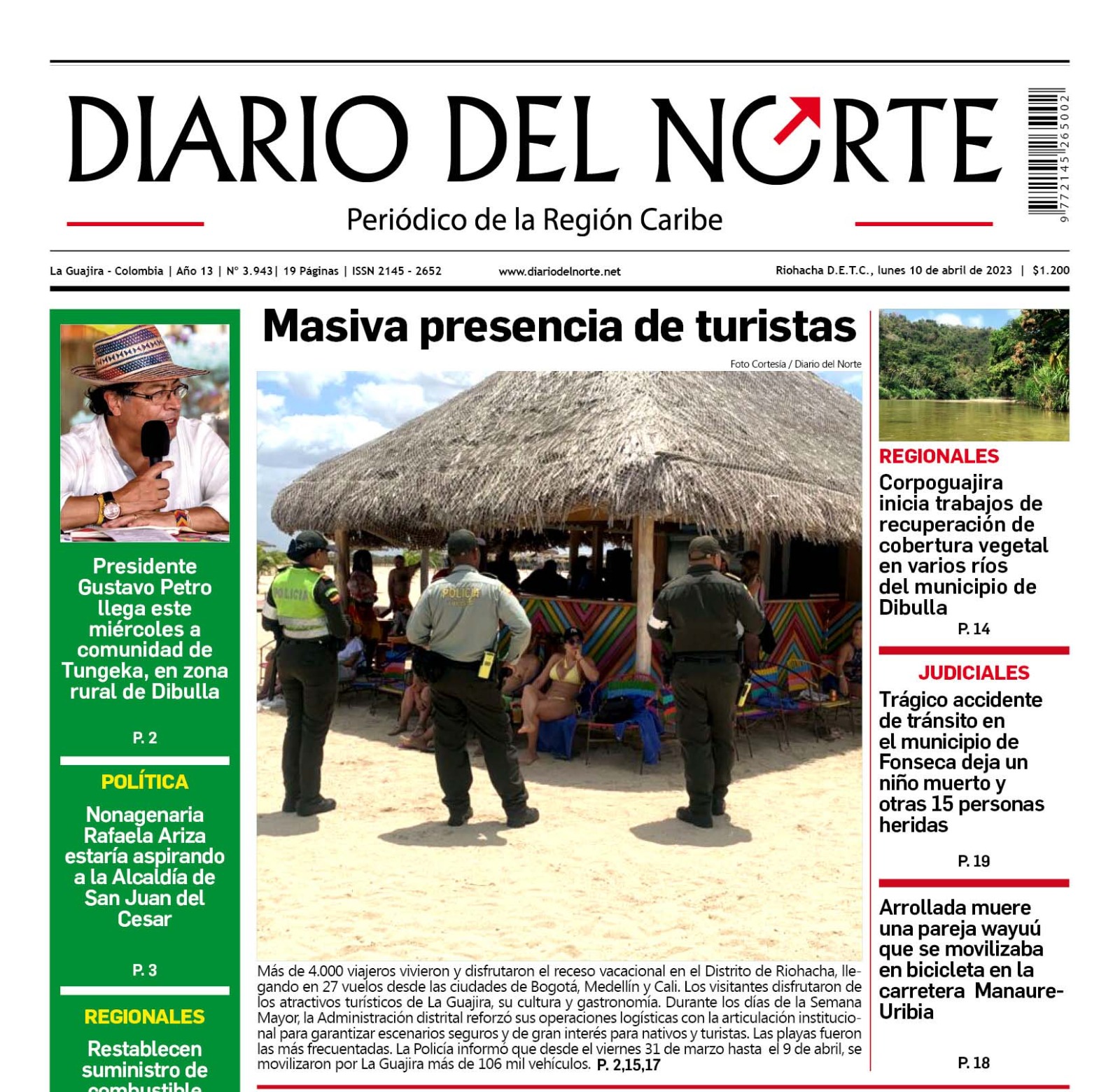 Esta es la edición del lunes 10 de abril de 2023