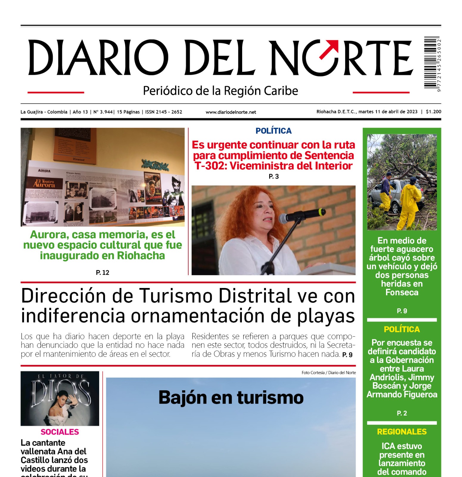 Este es la edición del martes 11 de abril de 2023