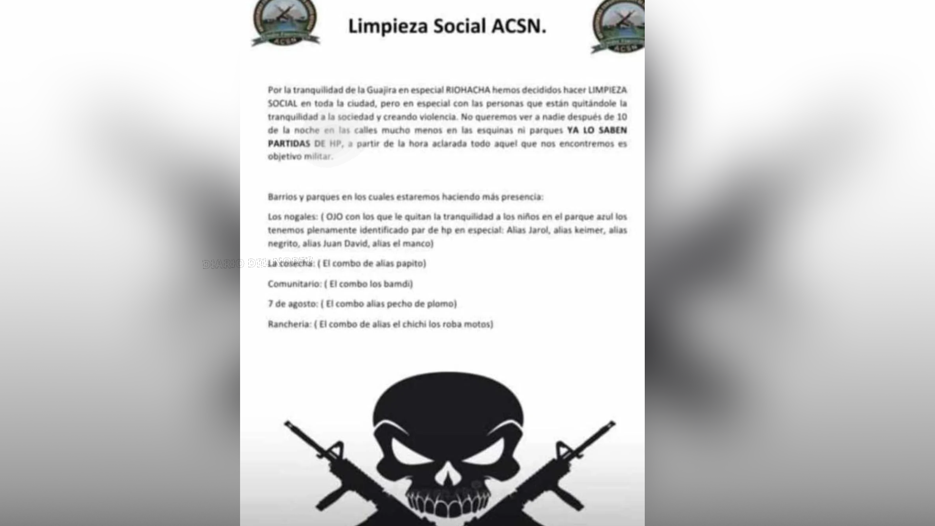 Autoridades del Distrito investigan veracidad y procedencia de pasquín amenazante en Riohacha