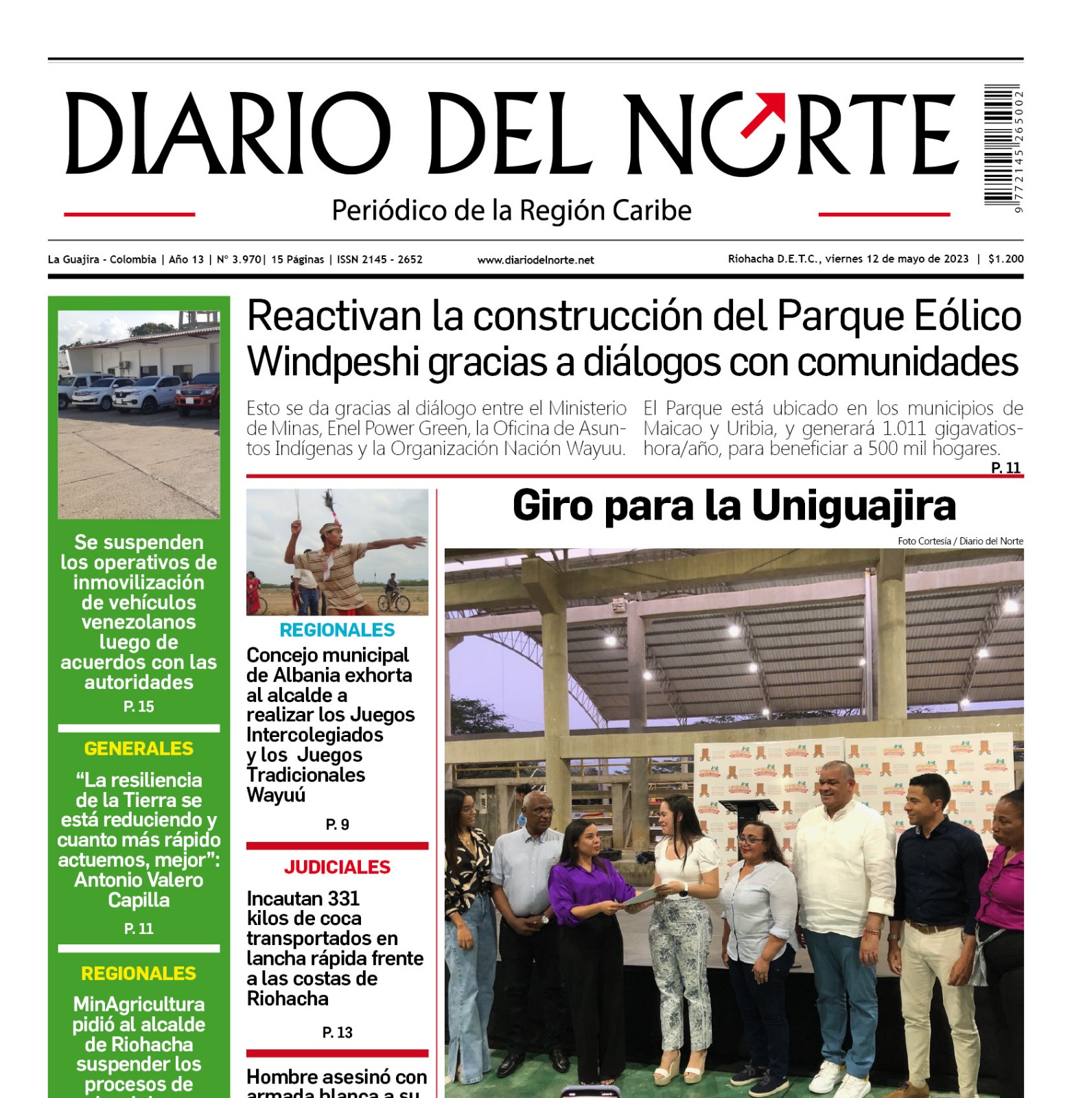 Esta es la edición del viernes 12 de mayo de 2023