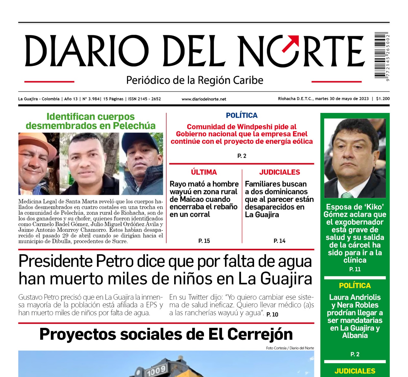 Esta es la edición del martes 30 de mayo de 2023