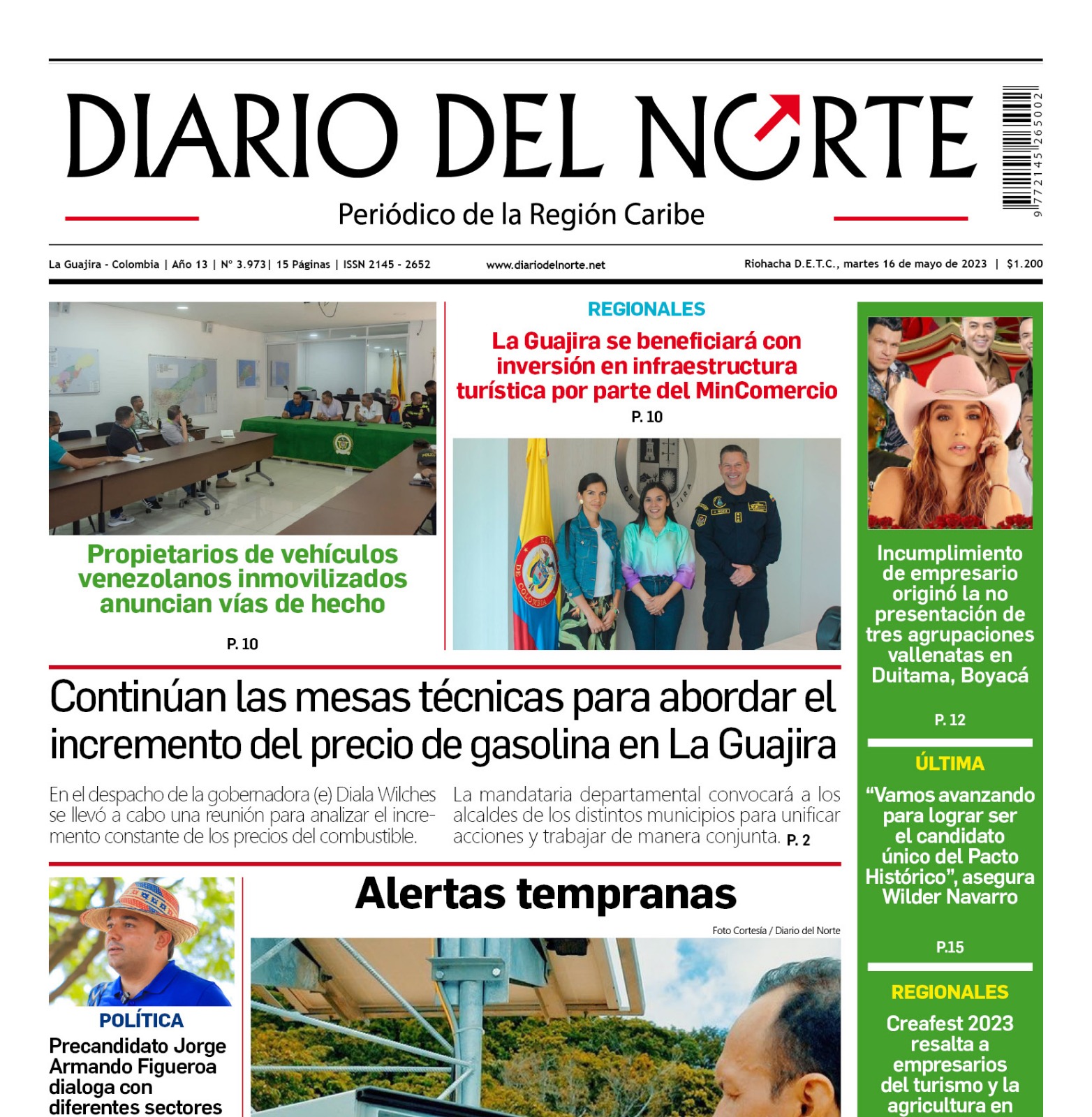 Esta es la edición del martes 16 de mayo de 2023