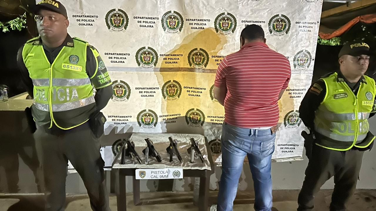 Capturan con cuatro pistolas al pasajero de bus interdepartamental en la vía Riohacha – Palomino