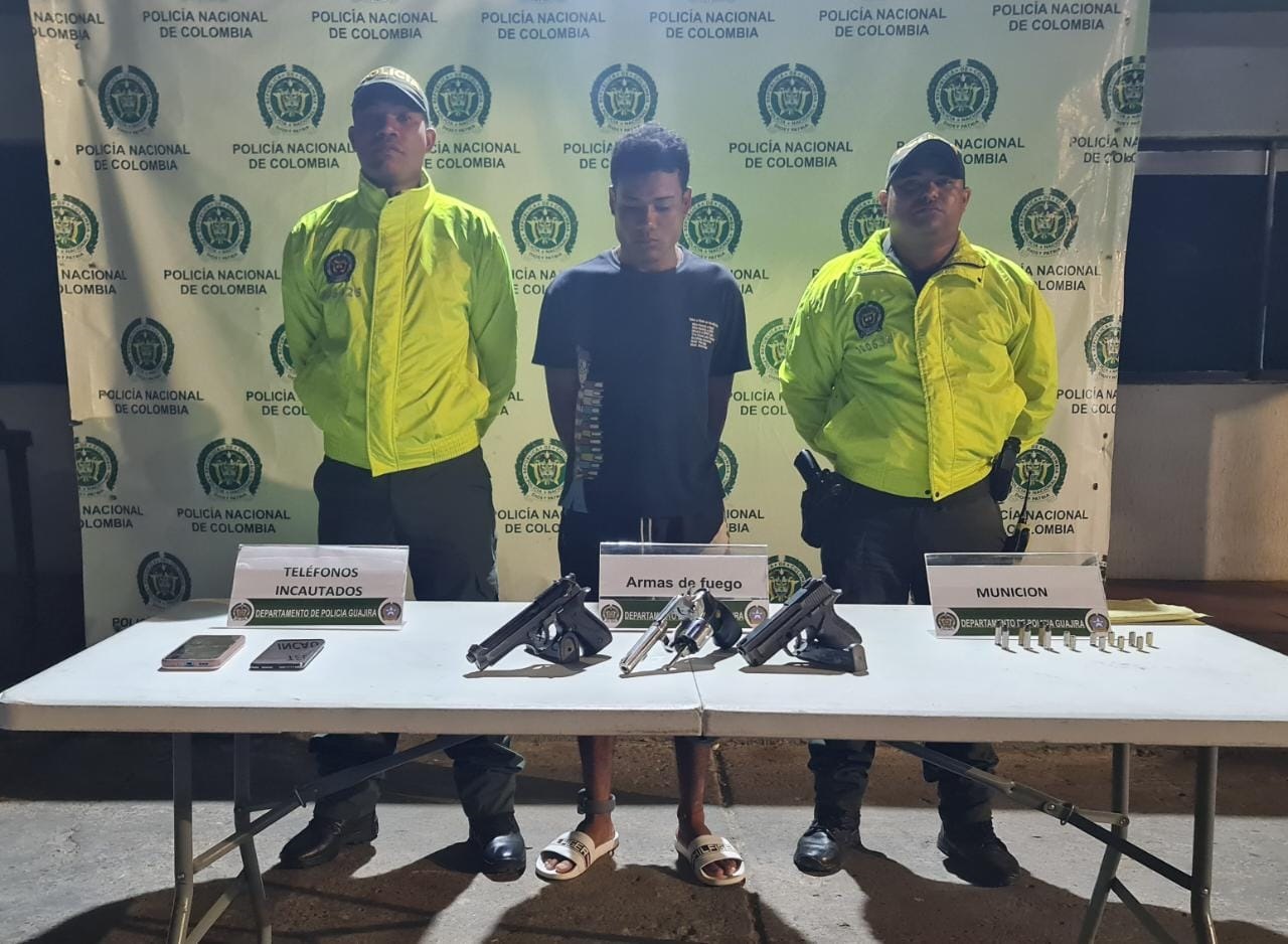 Alias Pigüi tiene condena por homicidio y lo sorprendieron con tres armas de fuego y municiones en Maicao