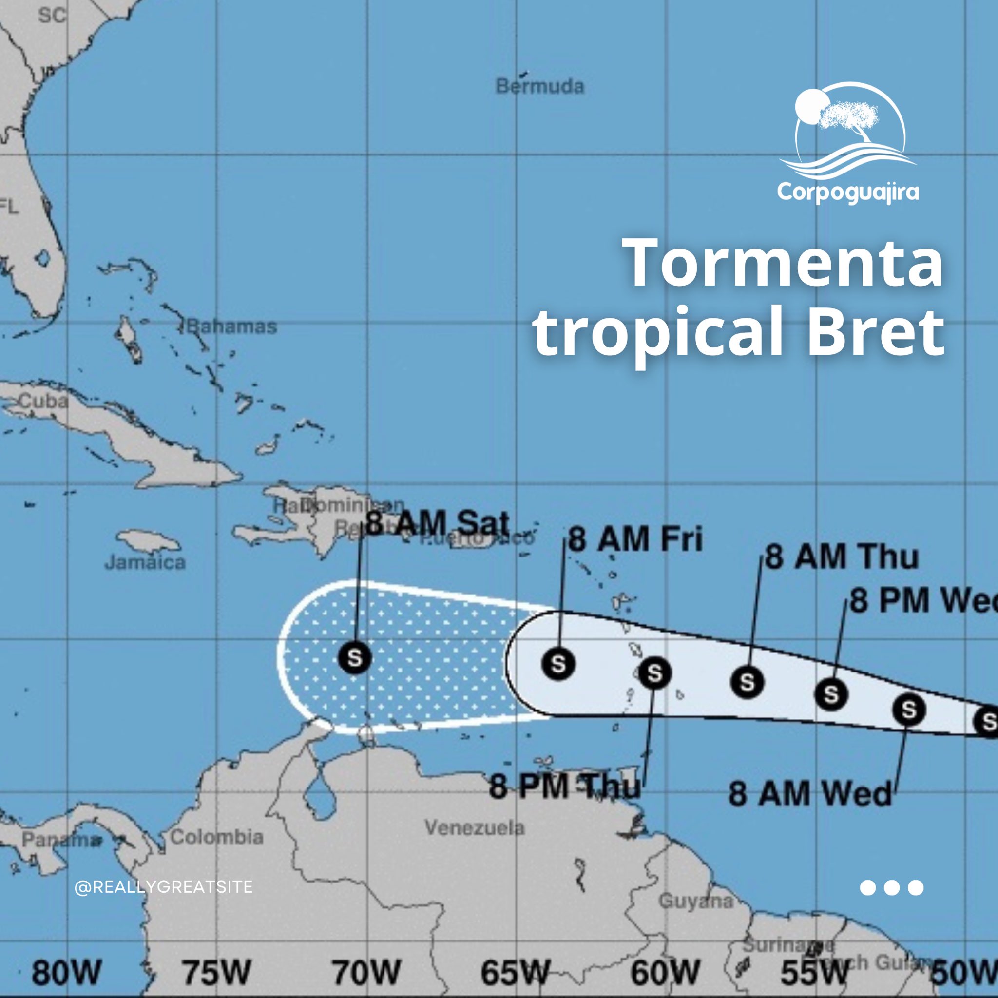Corpoguajira indica que se activó estado de vigilancia ante la tormenta tropical Bret