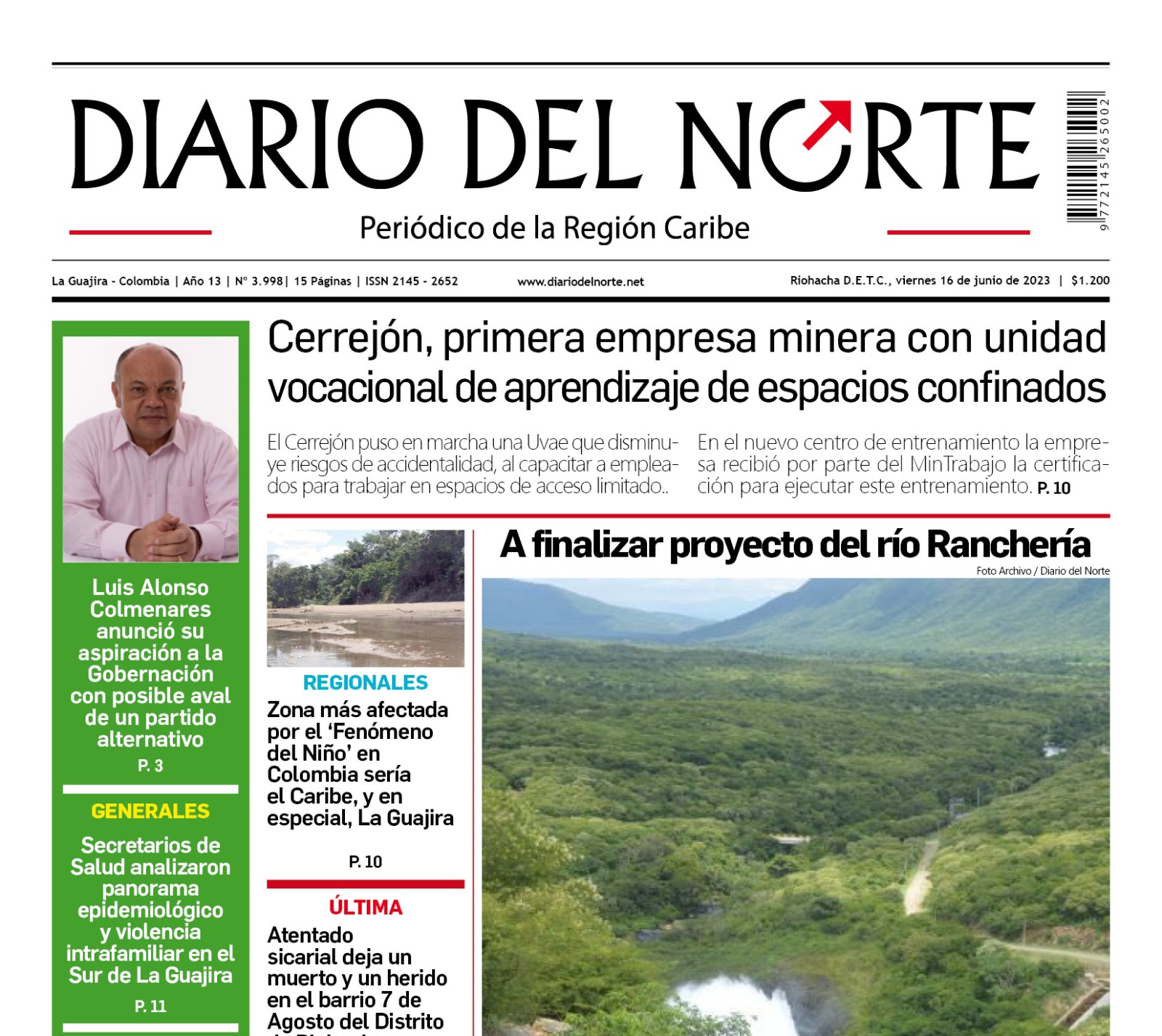 Esta es la edición del viernes 16 de junio de 2023