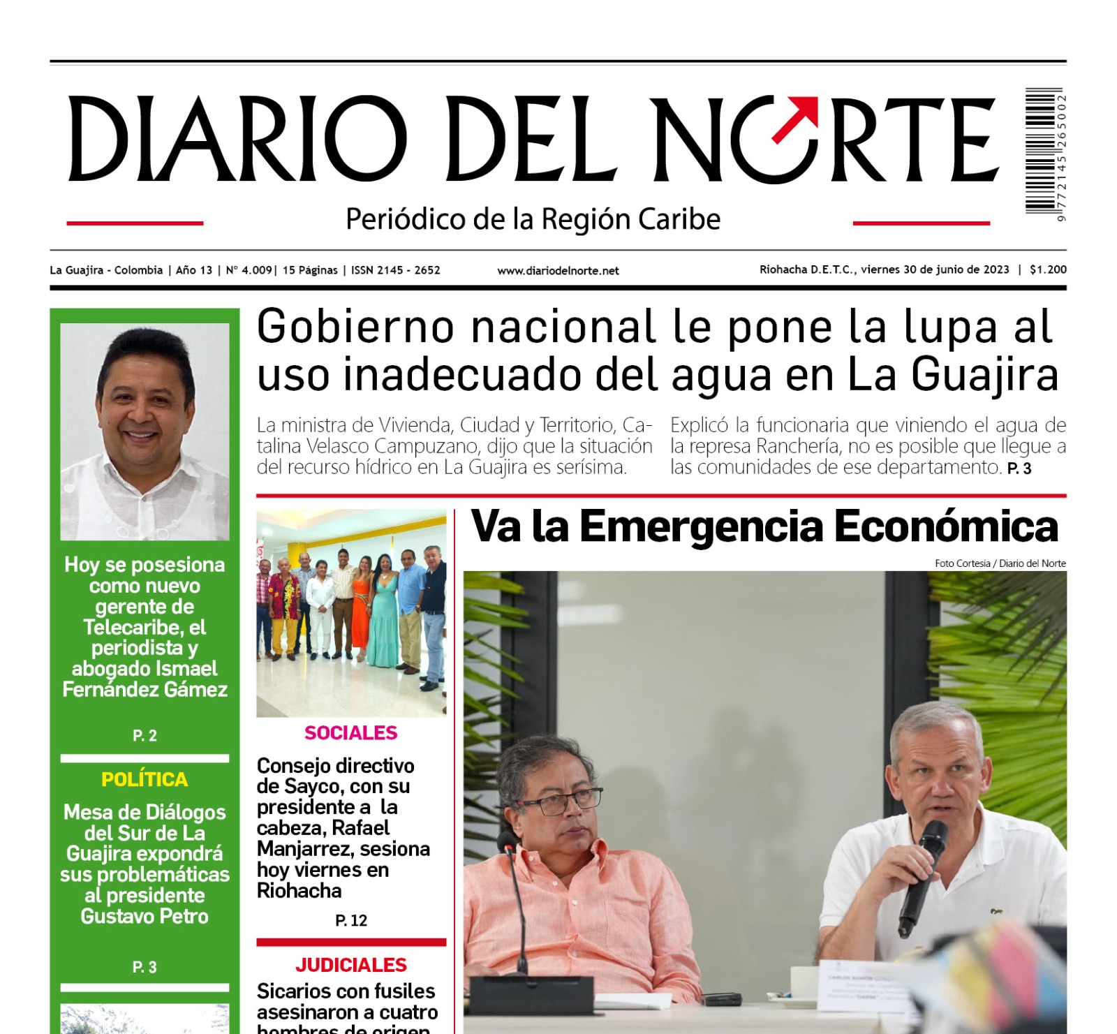 Esta es la edición del viernes 30 de junio de 2023