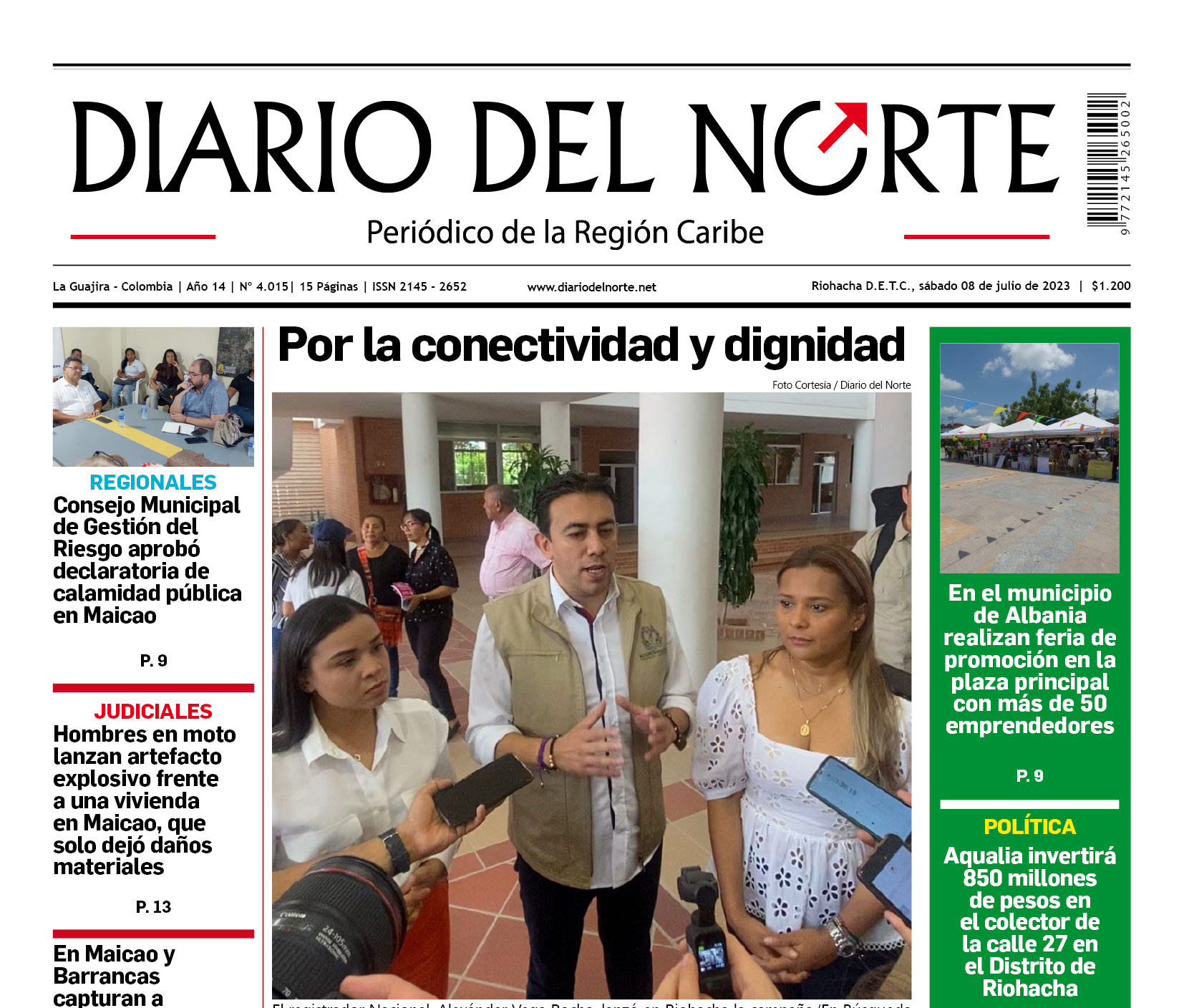 Esta es nuestra edición de hoy sábado 8 de julio de 2023