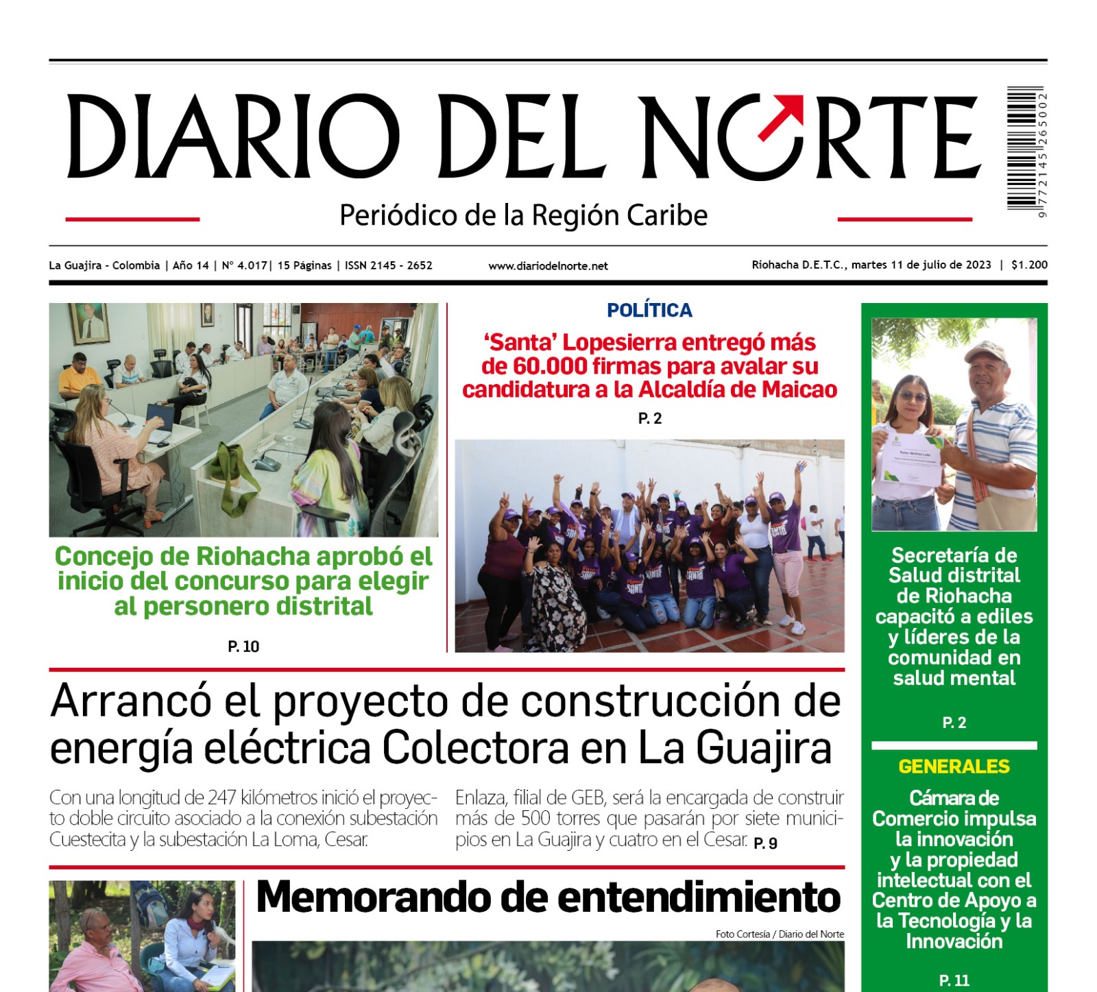 Esta es la edición del martes 11 de julio de 2023