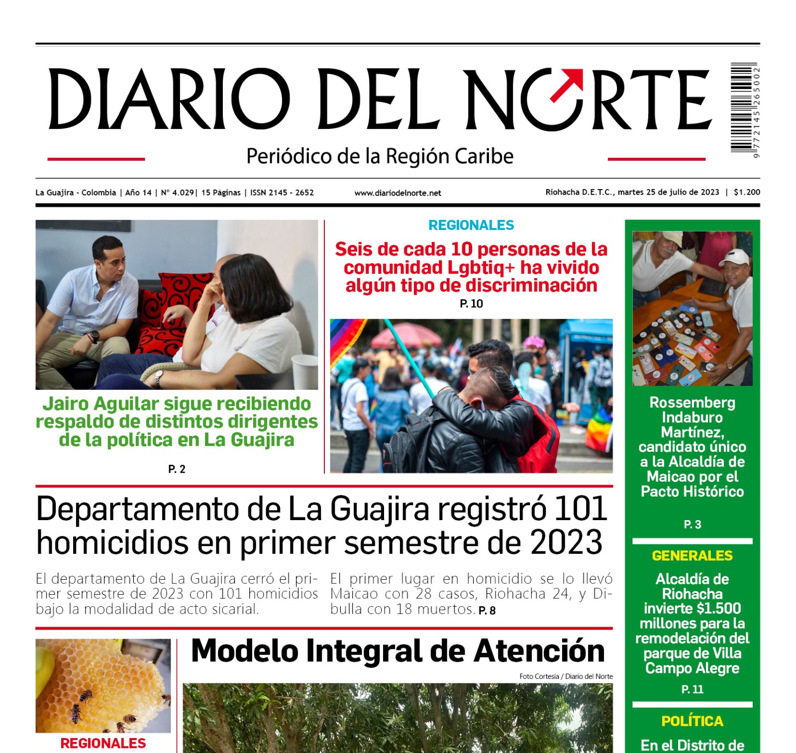 Esta es la edición del martes 25 de julio de 2023