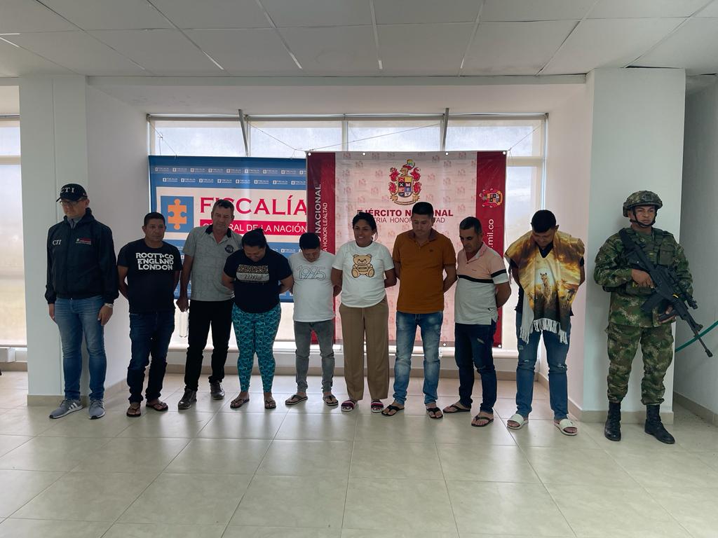 Ejército captura a ocho presuntos miembros de red de narcotráfico en Aguachica