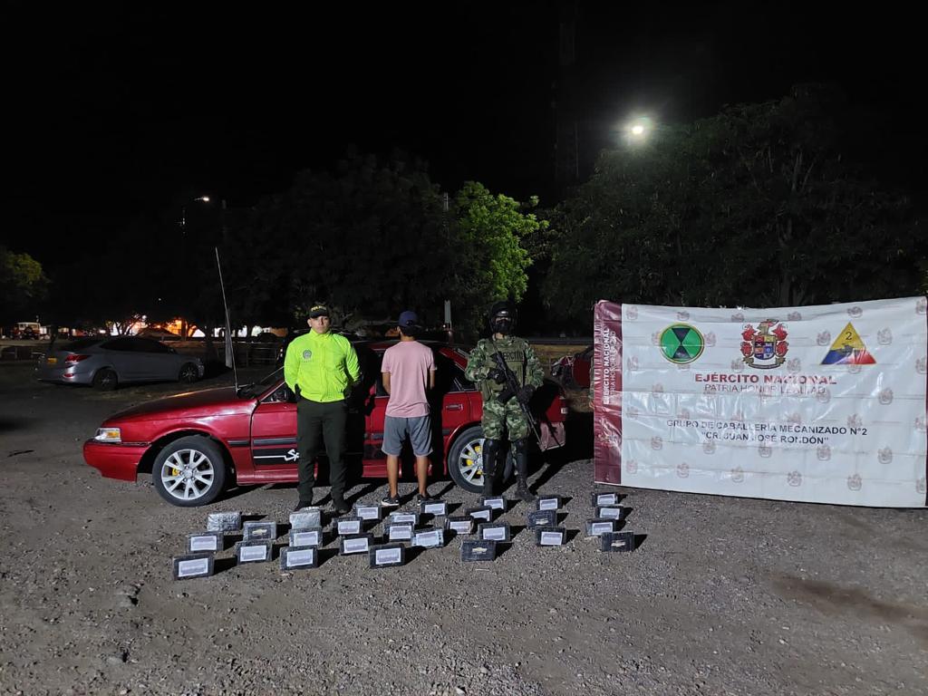 Incautan 28 kilos de coca en la vereda La Isabela, zona rural del municipio de Villanueva