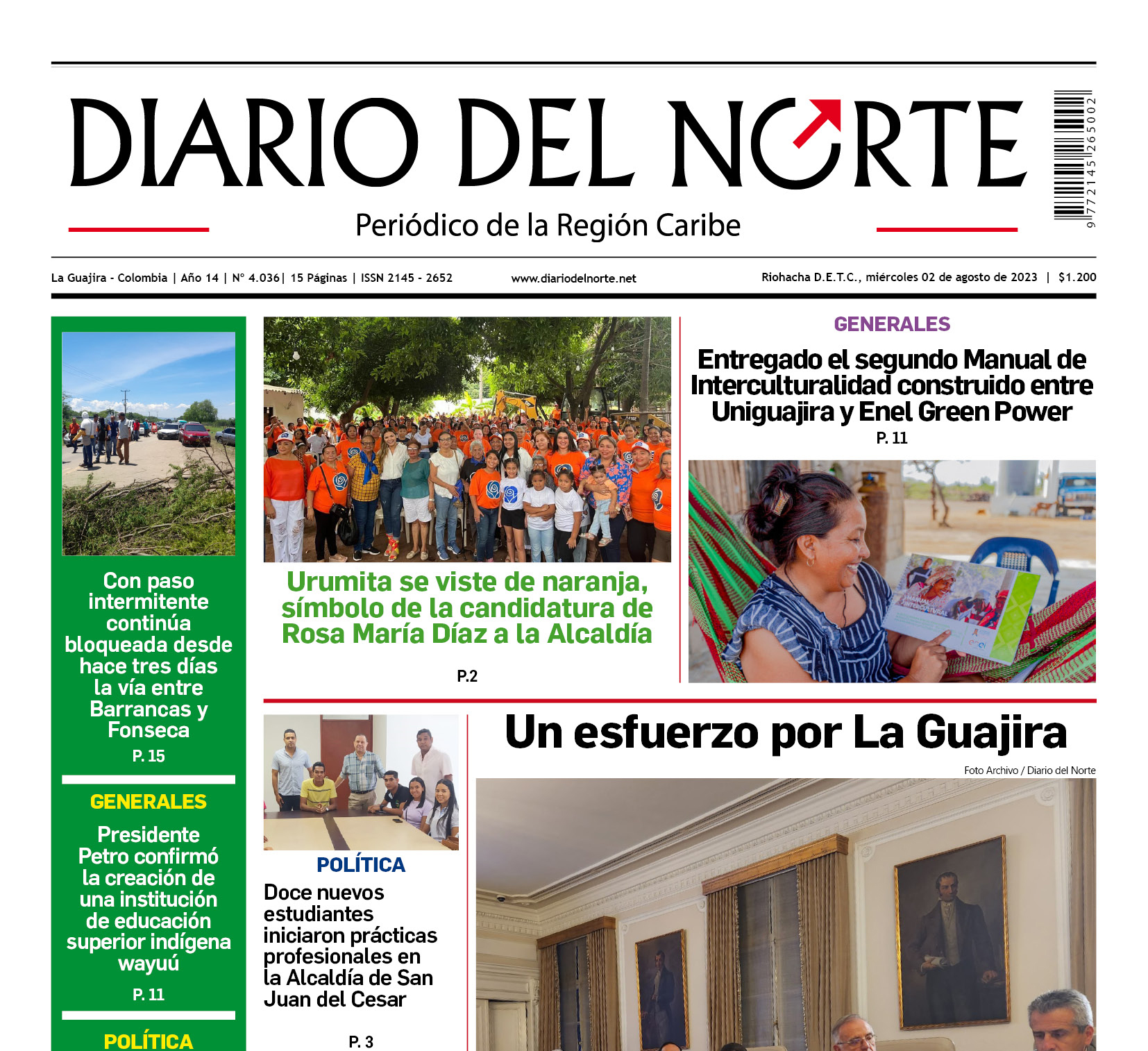 Esta es nuestra edición de hoy 2 de agosto de 2023