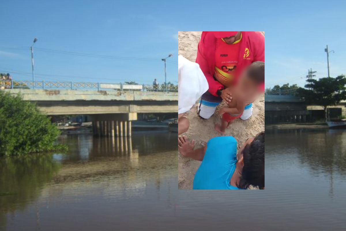 Rescatan a un niño de 2 años que se ahogaba en el sector del Riito de Riohacha