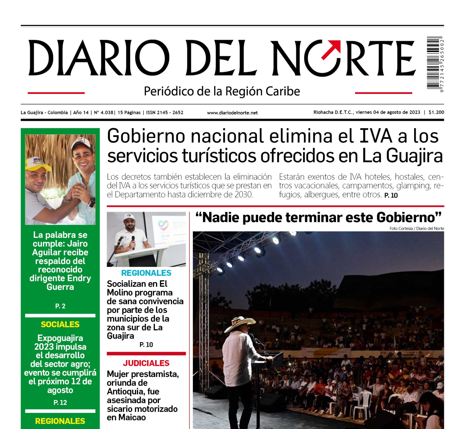 Esta es la edición del viernes 04 de agosto de 2023