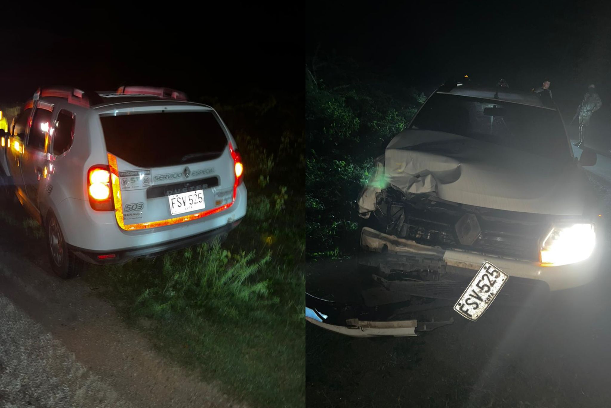 Burro atravesado en la carretera provocó aparatoso accidente en la vía Albania – Paradero