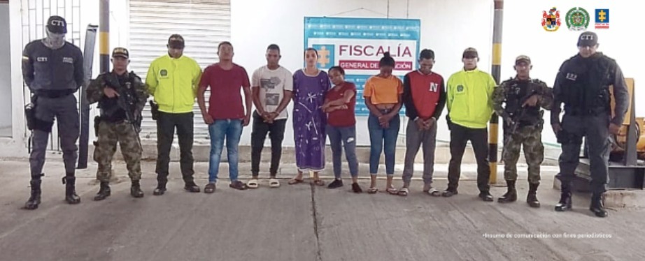 Asegurados ocho presuntos integrantes de la banda delincuencial ‘Los del Toro’ dedicados a la extorsión en Maicao