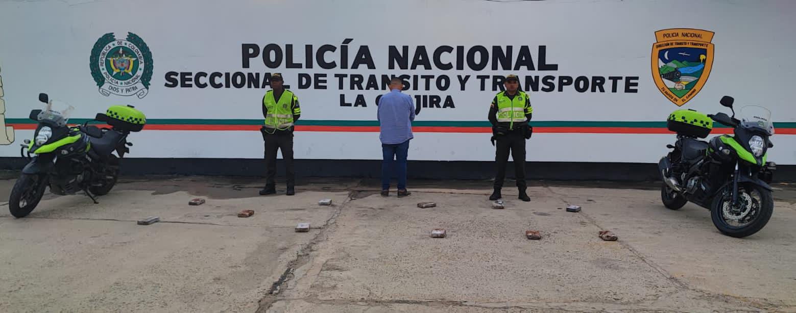 Incautan 11 kilogramos de clorhidrato de cocaína en vías de La Guajira