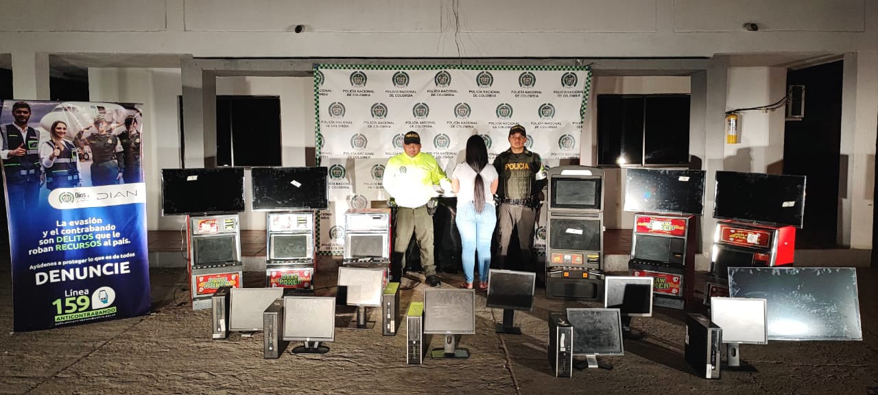 Incautan 27 dispositivo de juegos de azar en Maicao