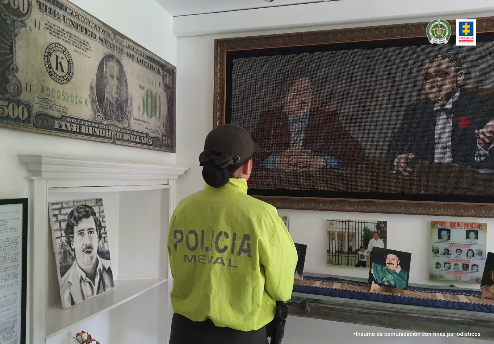 Ocupan con fines de extinción de dominio bien adquirido por Pablo Escobar donde exhiben su historial criminal