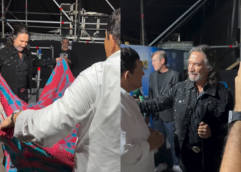 Poncho Zuleta le obsequió un chinchorro a Marco Antonio Solís