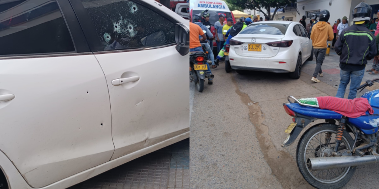 Madre e hijo resultaron heridos al recibir disparos en el vehículo en que se desplazaban