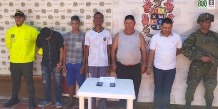 A la cárcel cinco presuntos integrantes de ‘Los Países Bajos’, dedicados al abigeato en el Cesar