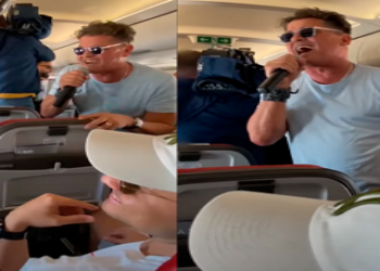 Sorpresiva serenata brindó Carlos Vives a los pasajeros de un avión a más de 30 mil pies de altura