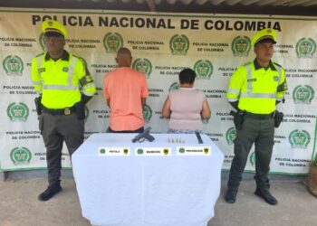 Por porte ilegal de arma de fuego fueron capturadas dos personas en el municipio de Dibulla