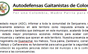 Investigan veracidad y procedencia de pasquín que amenaza a delincuentes en San Juan