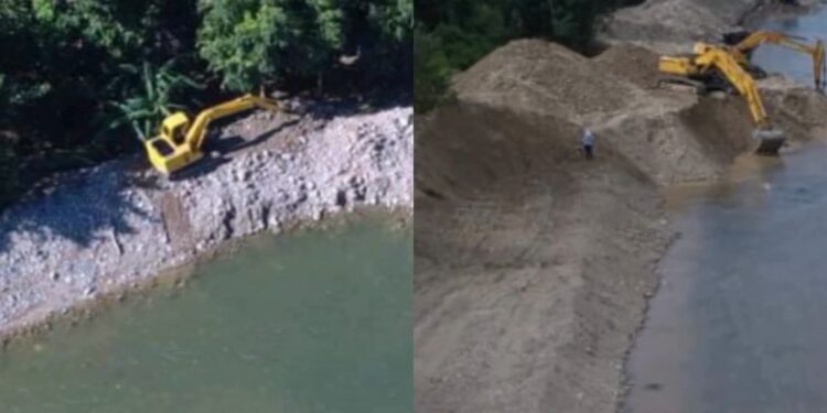 Avanzan  los trabajos de protección del río Cañas para prevenir la erosión e inundaciones