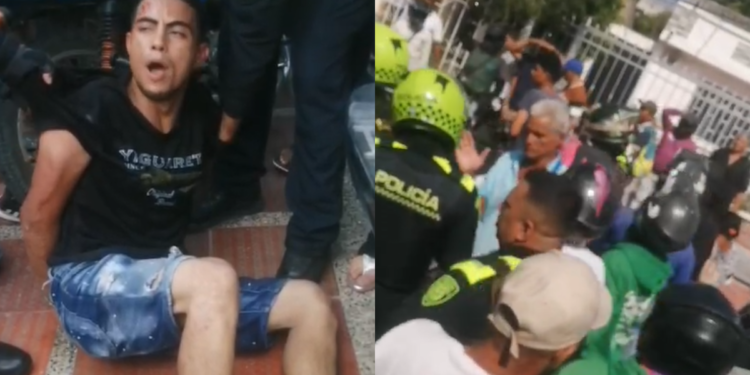 Presunto ladrón recibe fuerte golpizas por vecinos del centro de Riohacha