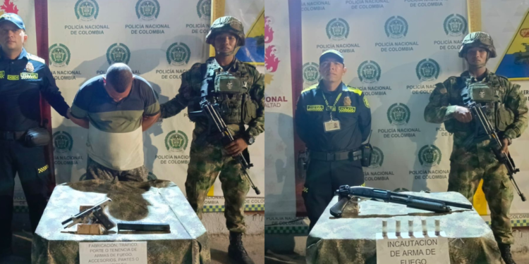 Una persona capturada y dos armas incautadas en diferentes operativos en Maicao