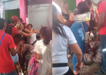 Riña entre mujeres en una de las cantinas clandestinas del mercado nuevo de Riohacha