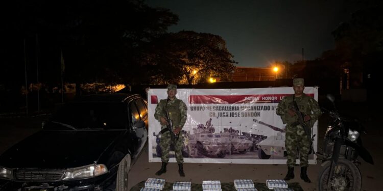Unidades militares incautaron un cargamento de cigarrillos en Villanueva