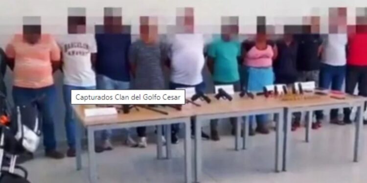 Capturan a 13 presuntos integrantes del Clan del Golfo en el departamento del Cesar