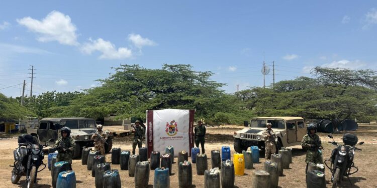 Incautan 600 galones de combustible venezolano en jurisdicción del Cerro de la Teta, Alta Guajira