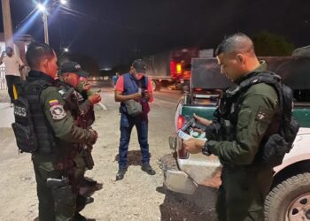 Policía Nacional y el Goes se tomaron el municipio de Fonseca para garantizar la seguridad ciudadana