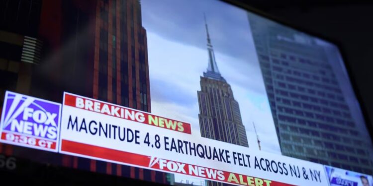 Temblor de magnitud 4,8 sacudió a Nueva York, Nueva Jersey y sus alrededores