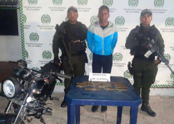 Policía Nacional captura a un hombre con 160 cartuchos para fusil