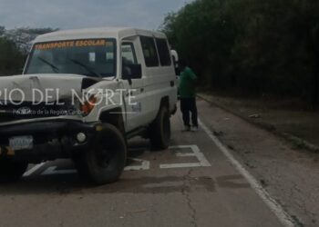 Heridos 21 estudiantes del Internado Akuaipa en accidente de tránsito en el tramo Albania-Cuatro Vías 